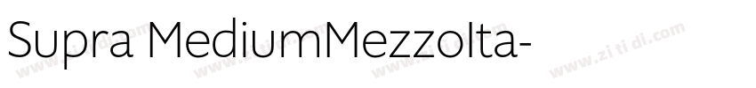 Supra MediumMezzoIta字体转换
